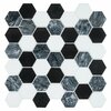 Andova Tiles SAMPLE Channing 2 x 2 Marble Honeycomb Mosaic Floor Use Tile SAM-ANDCHA121
